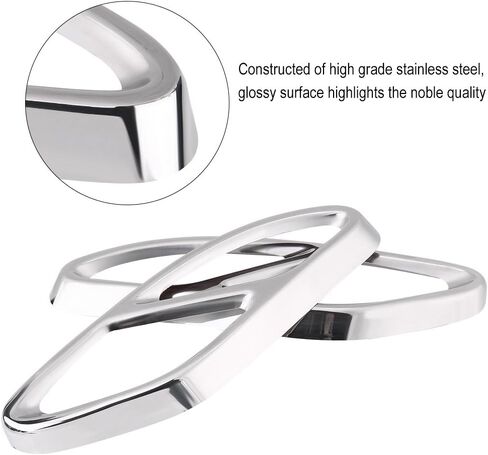 Tail Pipe Tips, Keenso 1Pair W205 Cover Car Tail Muffler Tip Pipe Cover Trims for C Class w205 Coupe GLC B Class w246 E Class w212 w213 C207 Coupe A Class w176(Silver) in Saudi Arabia