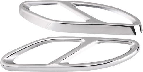 Tail Pipe Tips, Keenso 1Pair W205 Cover Car Tail Muffler Tip Pipe Cover Trims for C Class w205 Coupe GLC B Class w246 E Class w212 w213 C207 Coupe A Class w176(Silver) in Saudi Arabia