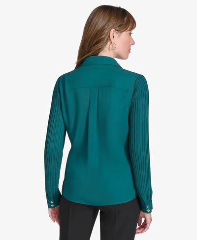 Tommy Hilfiger Womens Long Sleeve Shirt with Pleated Sleeves in Saudi Arabia