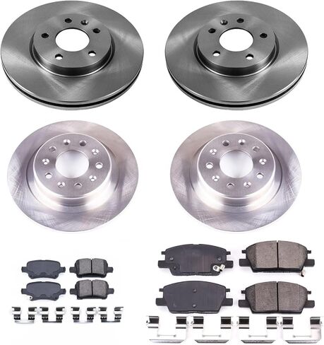 مجموعة فرامل بديلة أمامية وخلفية Power Stop KOE7566 Autospecialty - دوارات فرامل OE ووسادات فرامل سيراميك لـ Buick LaCrosse، وBuick Regal Sportb، وChevrolet Malibu، وGMC Terrain [نموذج محدد] in Saudi Arabia