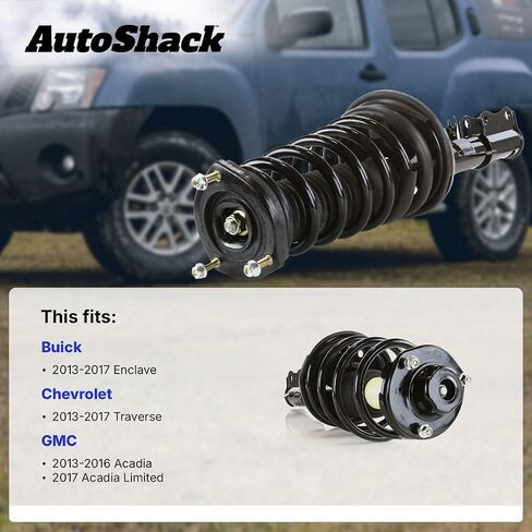 AutoShack Front Complete Strut & Coil Spring Assembly Set for Buick Enclave GMC Acadia Limited 2013-2016 Acadia 2013-2017 Chevrolet Traverse | Driver or Passenger Side Replacement Kit CST272951 in Saudi Arabia