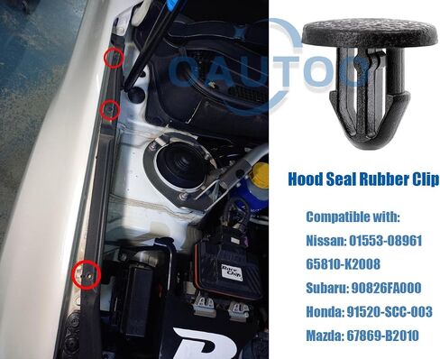 OAUTOO 30pcs Hood Seal Rubber Clip for Nissan 01553-08961 65810-K2008; Subaru 90826FA000; Honda 91520-SCC-003 in Saudi Arabia