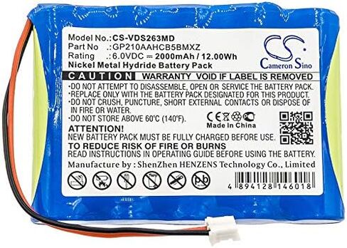 FITHOOD Battery Replacement for vdw Silver Silver Reciproc SR2634 V0411630000000 GP210AAHCB5BMXZ (2000mAh/6.0V) in Saudi Arabia