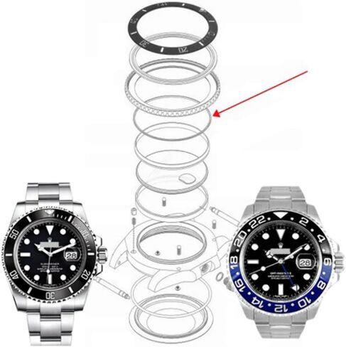 Ewatchparts 5 Bezel Gasket Compatible With Inside Bezel Rolex GMT Master II Ceramic 116710 116713 116718 in Saudi Arabia