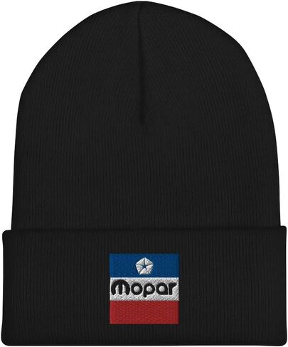 Mopar Classic Retro Flag Embroidered, Cuffed Beanie Hat, One Size Fits All in Saudi Arabia