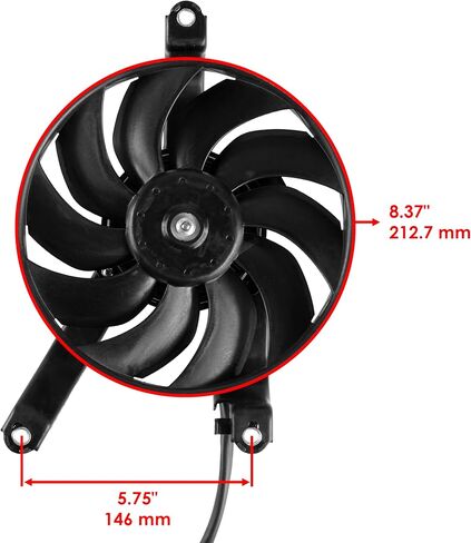 Caltric Radiator Cooling Fan Motor Compatible with Suzuki LT-A500X King Quad 500 LTA500X 4x4 2009-2014 in Saudi Arabia