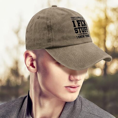 Birthday Gifts Baseball Cap Funny Hats Gift for Men Who Have Everything for Husband papa dad Grandpa Boyfriend Son Khaki in Saudi Arabia