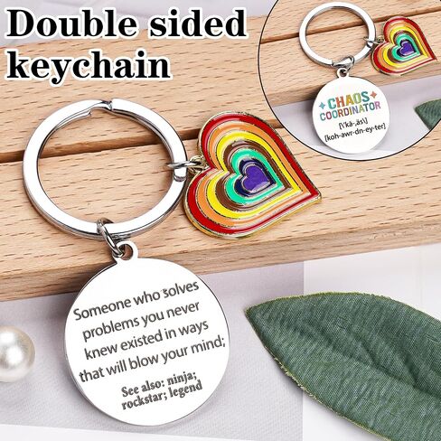 Chaos Coordinator Gifts for Women, Funny Thank You Keychain, Office Appreciation Day Present for Managers Coworkers in Saudi Arabia