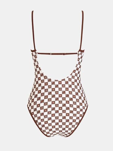 CUPSHE Women's One Piece Swimsuit Plunging V Neck Keyhole Bathing Suit Cutout Adjustable Straps Spaghetti Color Block in Saudi Arabia