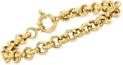 روس سيمونز الإيطالية 14kt الذهب الأصفر رولو سلسلة سوار in Saudi Arabia