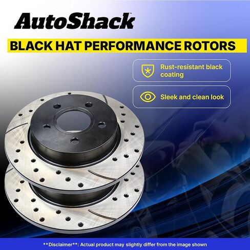 AutoShack Front Drilled & Slotted Brake Rotors | Replacement for 2014 2016 Mazda 3 Sport 2014-2018 Mazda 3 2016-2022 Mazda CX-3 2.0L 2.5L AWD FWD | Silver Zinc Coated | 2-PC Set | SilverShield Pro in Saudi Arabia