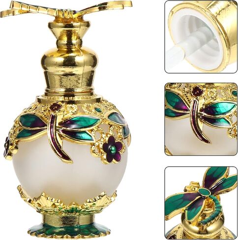 Lurrose Vintage Perfume Bottle: Glass Perfume Bottles Empty - Fragrance Containers for Essential Oils Liquid in Saudi Arabia