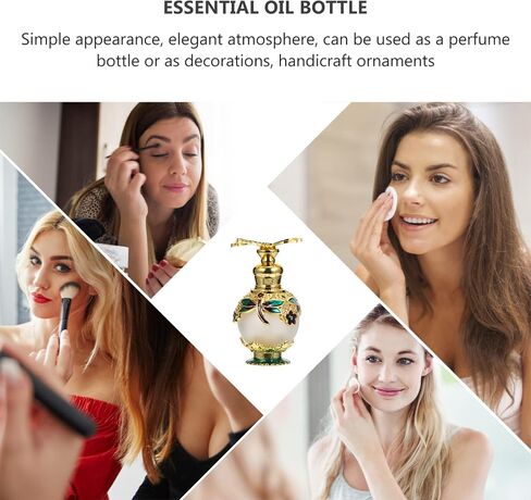 Lurrose Vintage Perfume Bottle: Glass Perfume Bottles Empty - Fragrance Containers for Essential Oils Liquid in Saudi Arabia