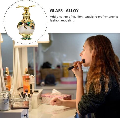 Lurrose Vintage Perfume Bottle: Glass Perfume Bottles Empty - Fragrance Containers for Essential Oils Liquid in Saudi Arabia