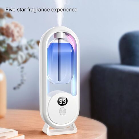 Air Freshener Automatic Spray Bathroom, Wall Mounted Essential Oil Diffuser Automatic Fragrance Dispenser Aromatherapy Diffuser with LED Display, for Bedroom Bathroom Office Hotel in Saudi Arabia