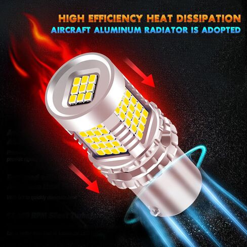 7440 T20 W21W LED Bulbs for Turn Signal Lights Amber Yellow, CANBUS Error Free Anti Hyper Flash 2016 89SMD 4000LM Extremely Bright Automotive Replacement Light Bulbs (2PCS) in Saudi Arabia