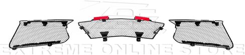 Replacement For 2020-Present Corvette C8 E-Ray & Z06 Models | GM Factory Style Aluminum - Painted Glossy Black Clip-On Front Radiator Mesh Grille Insert Guard Covers in Saudi Arabia