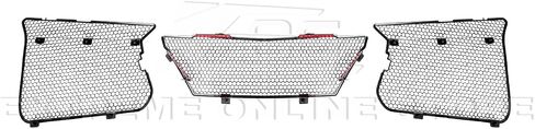 Replacement For 2020-Present Corvette C8 E-Ray & Z06 Models | GM Factory Style Aluminum - Painted Glossy Black Clip-On Front Radiator Mesh Grille Insert Guard Covers in Saudi Arabia