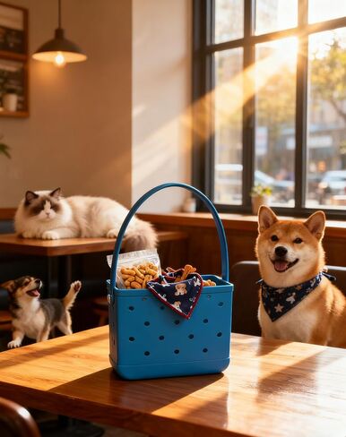 Small Rubber Beach Tote Bag, Open Top Portable Outdoor Travel Bag for Beach Picnic Pool Outings in Kuwait