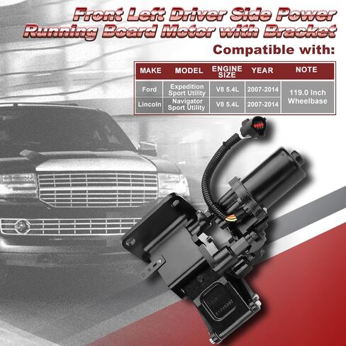 Right Side Power Running Board Motor Compatible with Lincoln NAVIGATORTB5 2007-2014, Ford Expedition 2007-2014 Replacement# 747-901;9L7Z16A506A (Passenger Side) in Saudi Arabia