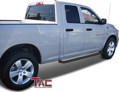 TAC Side Steps Fit 2009-2018 RAM 1500 Quad Cab | 2019-2024 RAM 1500 Classic Quad Cab Truck Pickup 3 "Black Nerf Bars Running Boards 2PCS in Saudi Arabia