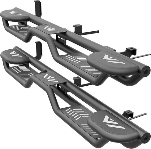 Three Raised Steps Double Cab Running Boards Compatible for 1999-2006 Chevy Silverado & GMC Sierra 1500, 2001-2006 Chevrolet Silverado & GMC Sierra 2500 3500 HD Extended Cab, Side Step Nerf Bar in Saudi Arabia