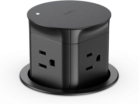 Pop up Outlet for Countertop,3-1/8 inch Hole Desktop Power Grommet, 8 Outlets 4 USB Ports,15Amp Tamper Resistant Receptacle Desk Wire Hole Insert, Space Saver Recessed Outlet for Home, Office in Kuwait