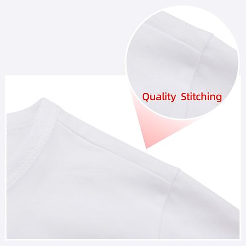 مجموعة من 2 تي شيرت قطني بأكمام طويلة تي شيرت أساسي برقبة دائرية للأولاد/البنات/الأطفال الصغار تي شيرت بأكمام طويلة in Kuwait