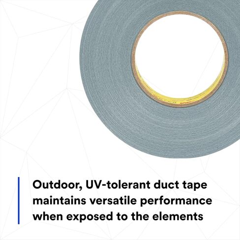 3M Performance Plus 8979 Duct Tape Heavy Duty, Slate Blue, 48 mm x 55 m, 12.1 mil, 6 Month Clean Removal, Resists UV and Weather for up to 12 Months, Tears Cleanly, Curl-Resistant, 3 Rolls in Saudi Arabia