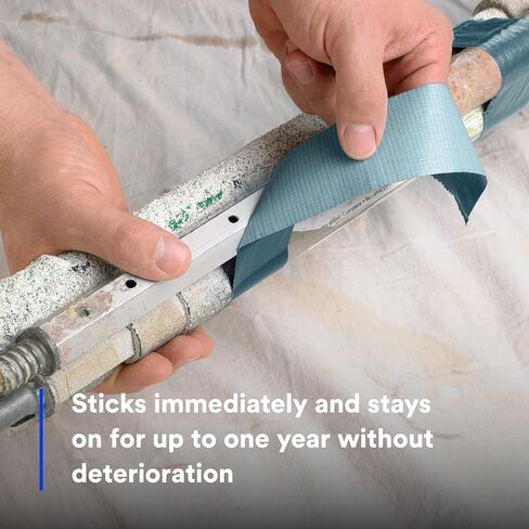3M Performance Plus 8979 Duct Tape Heavy Duty, Slate Blue, 48 mm x 55 m, 12.1 mil, 6 Month Clean Removal, Resists UV and Weather for up to 12 Months, Tears Cleanly, Curl-Resistant, 3 Rolls in Saudi Arabia
