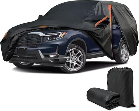 Car Cover for Honda Passport 1994-2025, SUV Full Car Cover Waterproof All Weather for Automobiles, Outdoor Sun Rain UV Snow Dust Protection, Custom Fit with Driver Door Zipper and Reflective Strips in Saudi Arabia