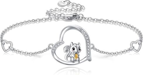 Bracelet for Women 925 Sterling Silver Giraffe/Horse/Panda/Squirrel/Penguin Bracelets Animal Jewelry Summer Gifts for Animal Lover Mom Wife in Saudi Arabia