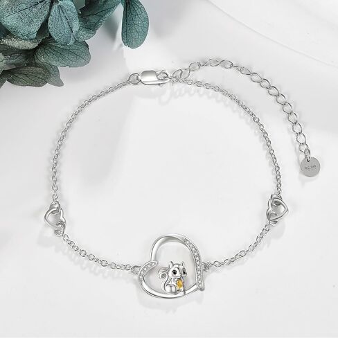 Bracelet for Women 925 Sterling Silver Giraffe/Horse/Panda/Squirrel/Penguin Bracelets Animal Jewelry Summer Gifts for Animal Lover Mom Wife in Saudi Arabia