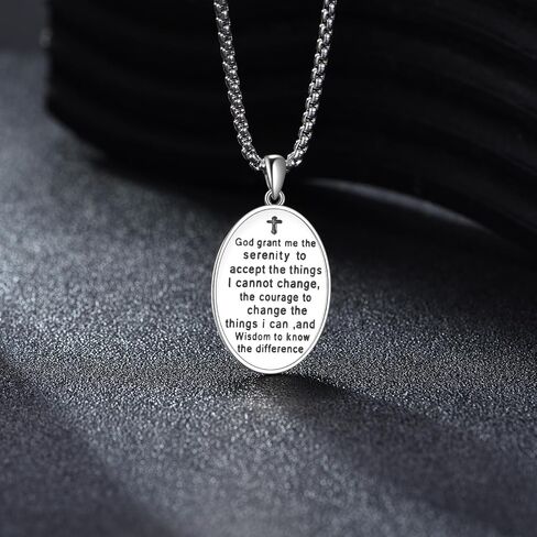 Fish Hook Cross Necklace for Men Sterling Silver Cross Pendant Necklace Religious Cross Jewelry Gifts for Men Women in Saudi Arabia