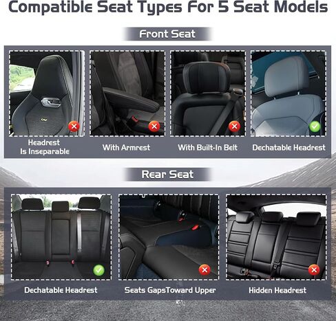 Car Seat Covers for GMC Canyon 2004-2025, Waterproof Nappa Leather Full Set Seat Cover, Anti-Slip and Comfortable Automotive Seat Protector&Accessories(Brown Coffee) in Saudi Arabia