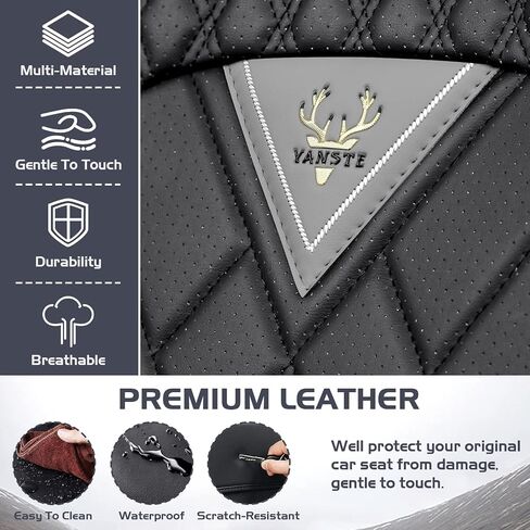 Car Seat Covers for GMC Canyon 2004-2025, Waterproof Nappa Leather Full Set Seat Cover, Anti-Slip and Comfortable Automotive Seat Protector&Accessories(Brown Coffee) in Saudi Arabia