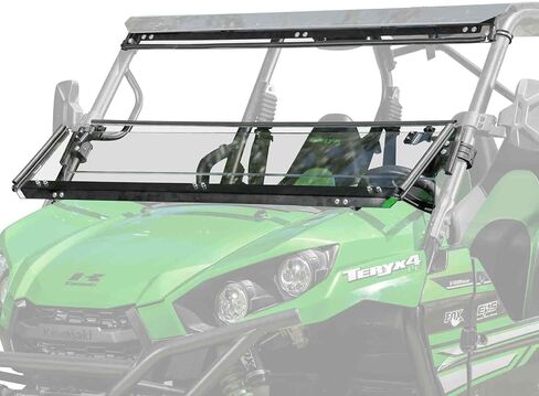 الزجاج الأمامي SuperATV شديد التحمل 3 في 1 مقاوم للخدش لعام 2016+ Kawasaki Teryx 800 / Teryx 4 800 | بولي كربونات بسمك 1/4 بوصة | خيارات كاملة أو قابلة للطي أو نصف | صنع في الولايات المتحدة الأمريكية in Saudi Arabia