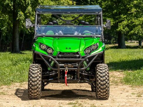 الزجاج الأمامي SuperATV شديد التحمل 3 في 1 مقاوم للخدش لعام 2016+ Kawasaki Teryx 800 / Teryx 4 800 | بولي كربونات بسمك 1/4 بوصة | خيارات كاملة أو قابلة للطي أو نصف | صنع في الولايات المتحدة الأمريكية in Saudi Arabia