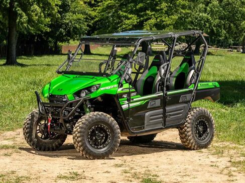الزجاج الأمامي SuperATV شديد التحمل 3 في 1 مقاوم للخدش لعام 2016+ Kawasaki Teryx 800 / Teryx 4 800 | بولي كربونات بسمك 1/4 بوصة | خيارات كاملة أو قابلة للطي أو نصف | صنع في الولايات المتحدة الأمريكية in Saudi Arabia