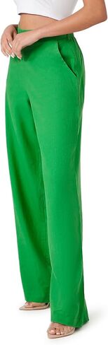 Forever 21 Womens Linen-Blend Wide-Leg Pants in Saudi Arabia