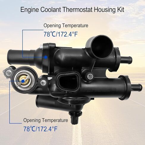 25600-2G500 Engine Coolant Thermostat Housing Assembly for Kia Optima Sportage Sorento 2011-2015 for Hyundai Tucson Sonata Santa Fe 2.4L L4 2011-2012 25600 2G500 in Kuwait