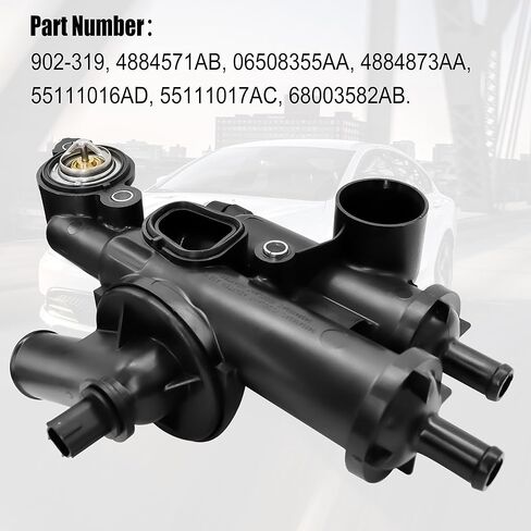 25600-2G500 Engine Coolant Thermostat Housing Assembly for Kia Optima Sportage Sorento 2011-2015 for Hyundai Tucson Sonata Santa Fe 2.4L L4 2011-2012 25600 2G500 in Kuwait