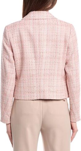 Anne Klein Women's Tweed Short JKT with Shirt Collar and Fl in Saudi Arabia