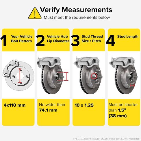RockTrix - 2 inch ATV Wheel Spacers (4x110, 74mm Bore, 10x1.25 Studs Nuts) Compatible with Honda Yamaha Suzuki Bombardier (Read Listing for Year Model Info) UTV V1 50mm Black 2pcs in Saudi Arabia