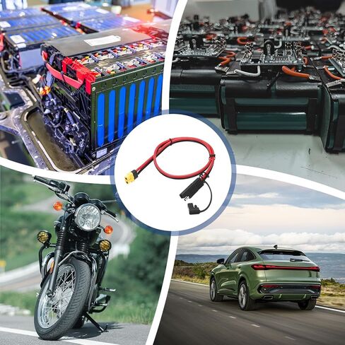 MECCANIXITY 12AWG SAE إلى XT60 كابل تمديد موصل 9.8 قدم، XT60 أنثى إلى سلك SAE مع محول عكسي قطبي للسيارات والألواح الشمسية والشحن in Saudi Arabia