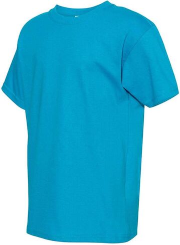 Hanes ComfortSoft Youth Short Sleeve T-Shirt M Teal in Saudi Arabia
