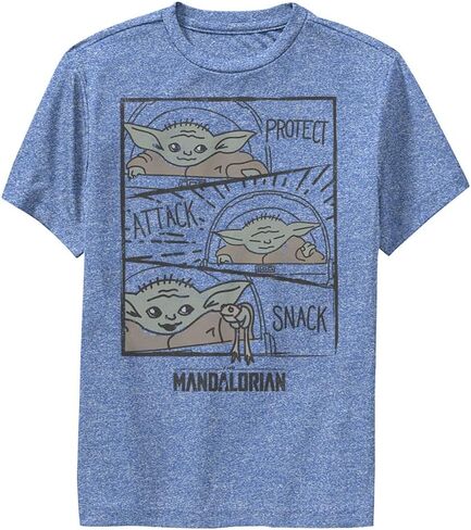 STAR WARS Mandalorian Child Doodle Panels Boys Short Sleeve Tee Shirt in Saudi Arabia