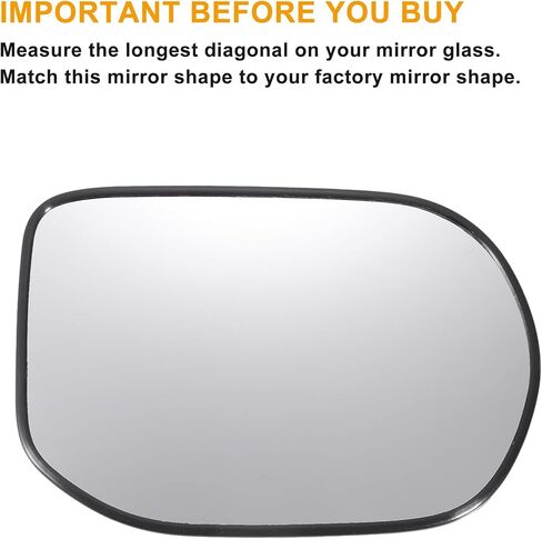 X AUTOHAUX Car Rearview Left Driver Side Mirror Glass Replacement W/Backing Plate Non-heated White Glass for Honda Civic 8th 2006-2011 in Saudi Arabia