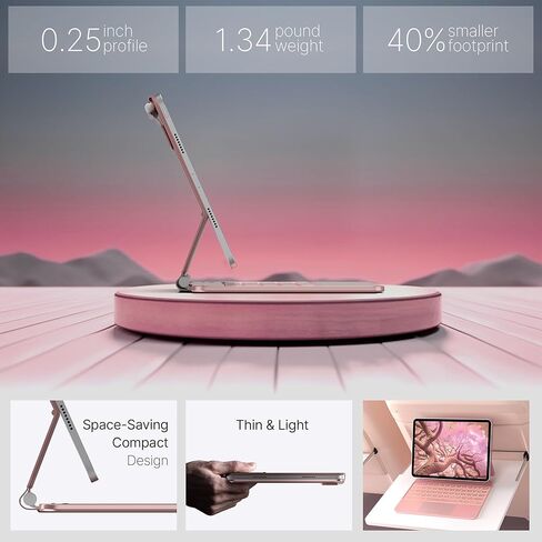 حافظة لوحة مفاتيح typecase لجهاز 2024 M4 iPad Pro 13,11 لونًا بإضاءة خلفية، حافظة لوحة مفاتيح مع حامل أقلام، لوحة تتبع مدمجة، مجموعة سهلة، أسود in Kuwait