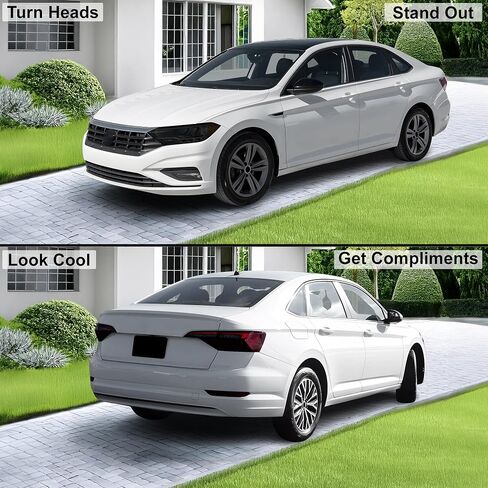 BOGAR TECH DESIGNS Precut for Volkswagen Jetta 2019-2024 Full Headlight Taillight Head Tail Light PPF Tint Kit, Dark Smoke in Saudi Arabia